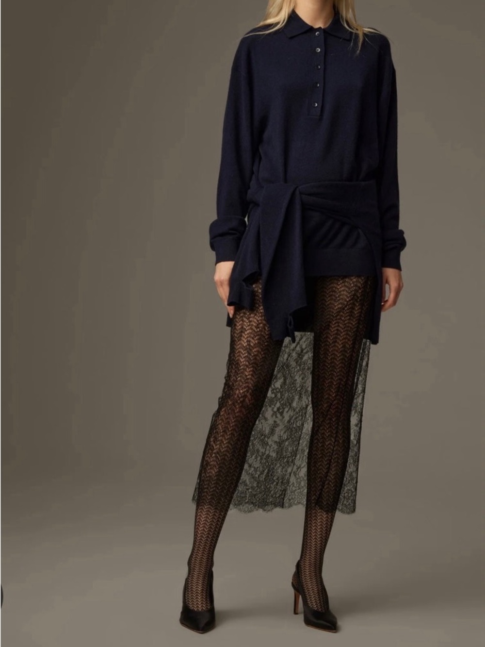 Tibi Chantilly Lace Slip Skirt
